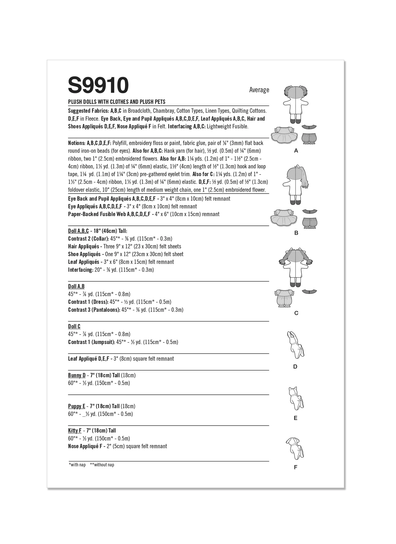Simplicity Sewing Pattern Plush dolls with clothes and plush pets By Elaine Heigl Designs (PDF) 9 Simplicity Sewing Pattern Plush dolls with clothes and plush pets By Elaine Heigl Designs (PDF)