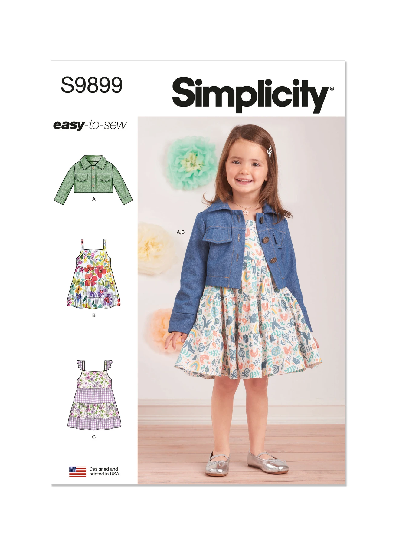 Simplicity Sewing Pattern Toddlers' Jacket and Dresses (PDF) 1 Simplicity Sewing Pattern Toddlers' Jacket and Dresses (PDF)