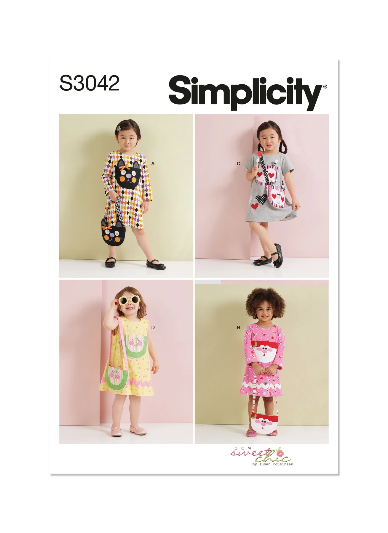 Simplicity Sewing Pattern Toddlers' Dress with Sleeve Variations and Purse by Sew Sweet Chic by Susan Cousineau 1 Simplicity Sewing Pattern Toddlers' Dress with Sleeve Variations and Purse by Sew Sweet Chic by Susan Cousineau