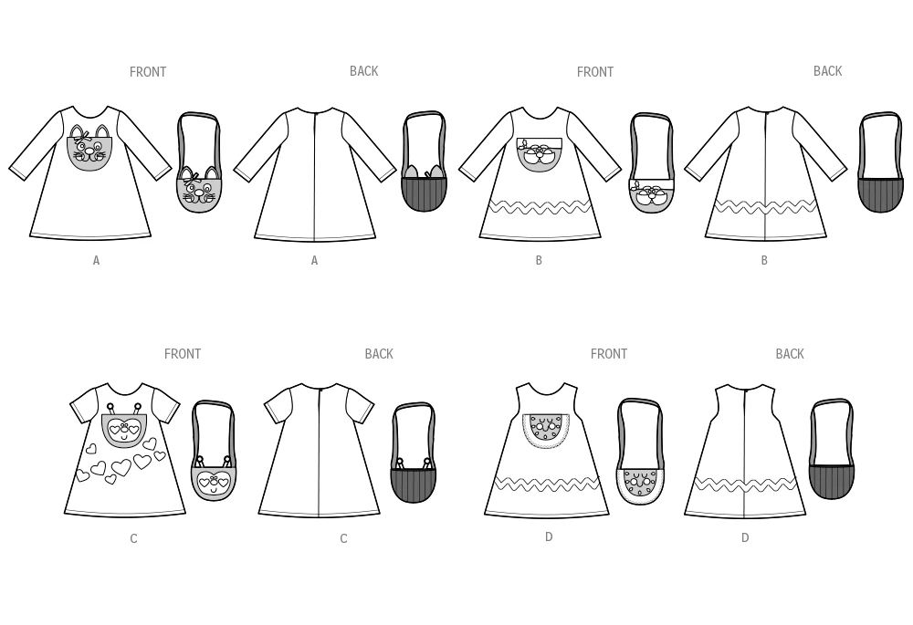 Simplicity Sewing Pattern Toddlers' Dress with Sleeve Variations and Purse by Sew Sweet Chic by Susan Cousineau 12 Simplicity Sewing Pattern Toddlers' Dress with Sleeve Variations and Purse by Sew Sweet Chic by Susan Cousineau