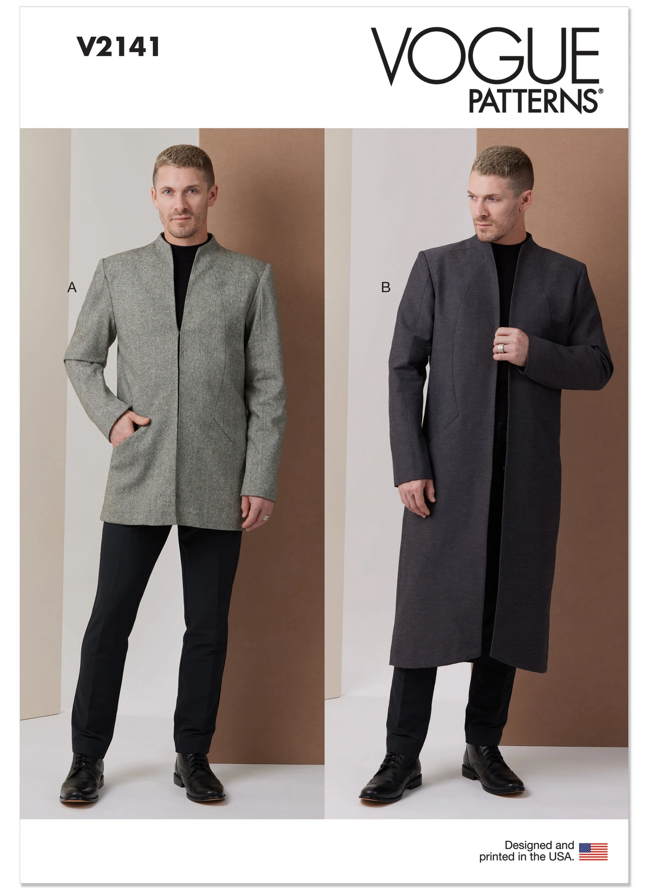 Vogue Patterns Men's Lined Jacket in Two Lengths 1 Vogue Patterns Men's Lined Jacket in Two Lengths