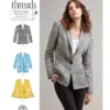 Simplicity Sewing Pattern Misses'/Miss Petite Unlined Blazer 18 Simplicity Sewing Pattern Misses'/Miss Petite Unlined Blazer
