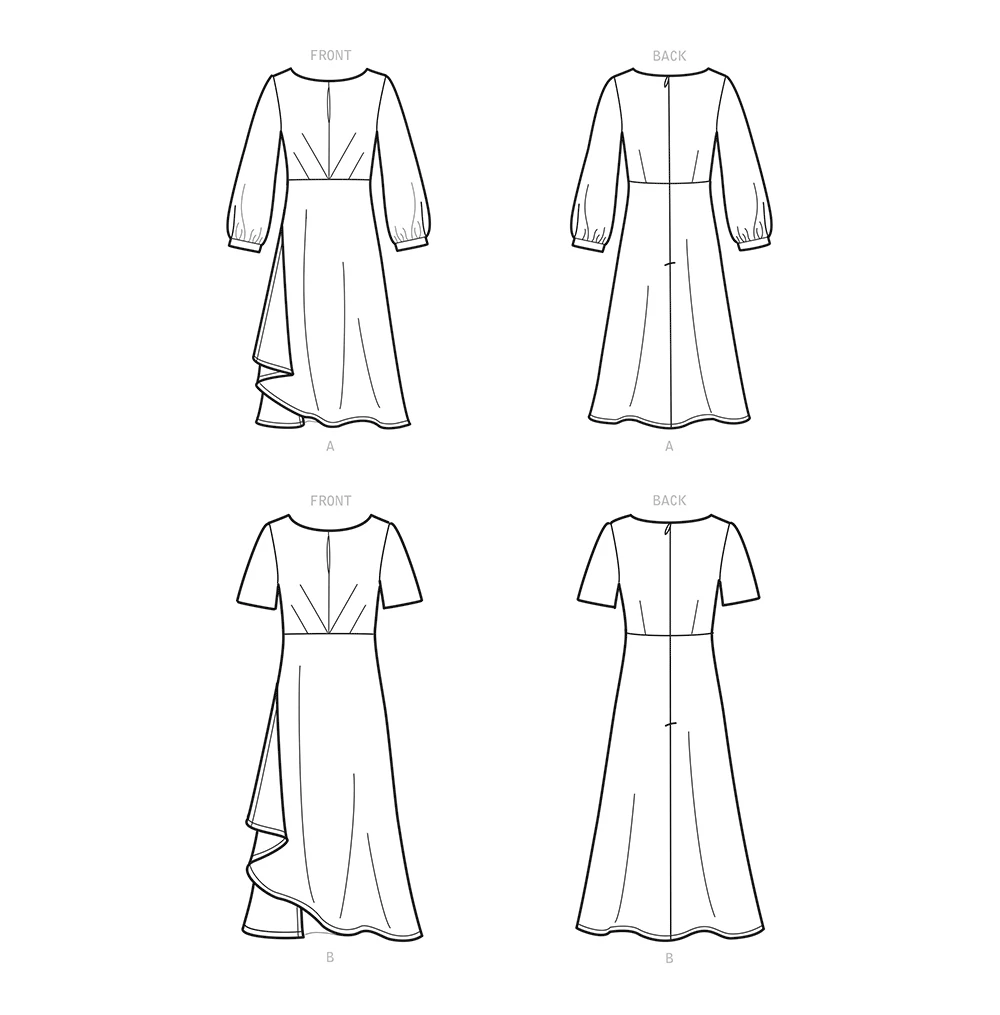 New Look Sewing Pattern Misses' Dress In Two Lengths with Sleeve Variations 7 New Look Sewing Pattern Misses' Dress In Two Lengths with Sleeve Variations
