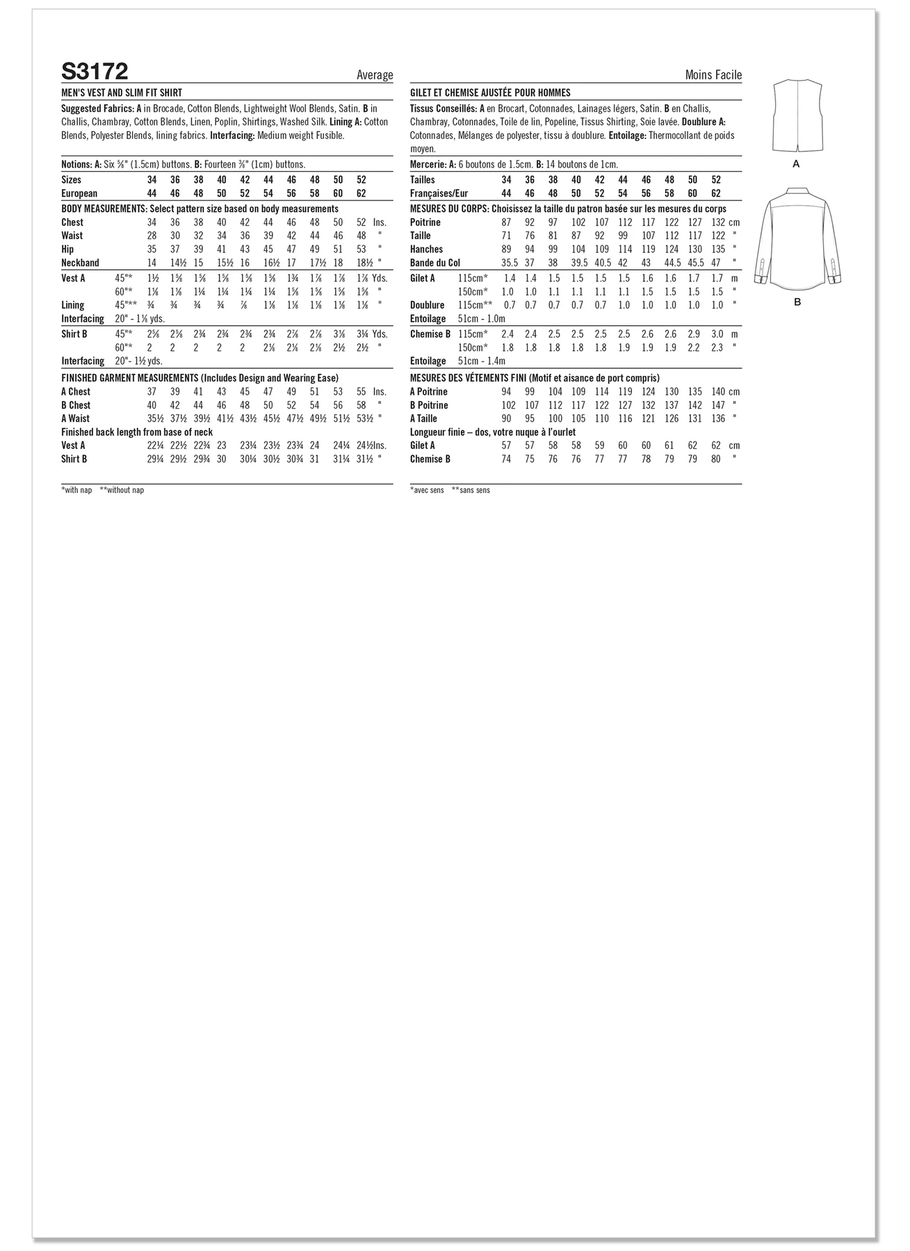 Simplicity Sewing Pattern Men's Vest and Slim Fit Shirt 7 Simplicity Sewing Pattern Men's Vest and Slim Fit Shirt