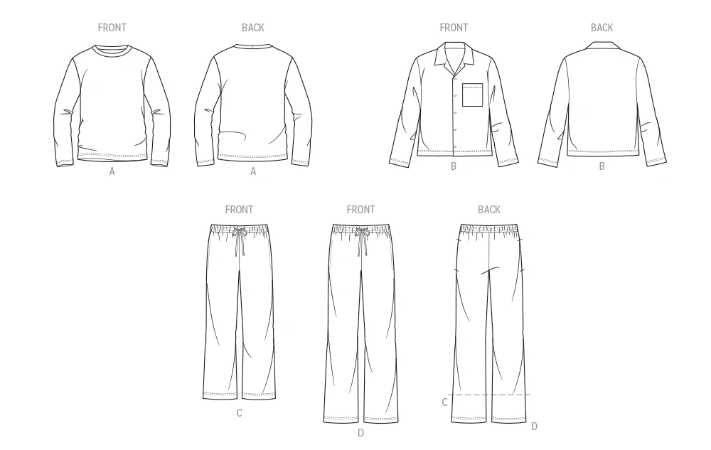 McCall's Sewing Pattern Men's Knit Pajamas 11 McCall's Sewing Pattern Men's Knit Pajamas