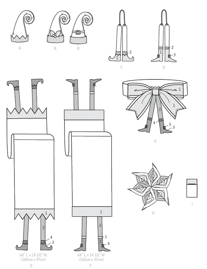 McCall's Sewing Pattern Christmas Table Runners, Decorations, Chair Back Cover and Silverware Holder (PDF) 7 McCall's Sewing Pattern Christmas Table Runners, Decorations, Chair Back Cover and Silverware Holder (PDF)