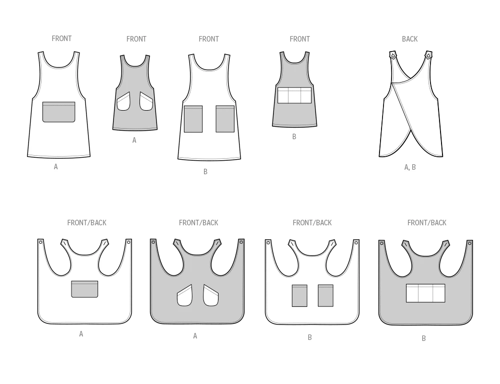 Simplicity Sewing Pattern Children's and Misses' Reversible Aprons (PDF) 10 Simplicity Sewing Pattern Children's and Misses' Reversible Aprons (PDF)