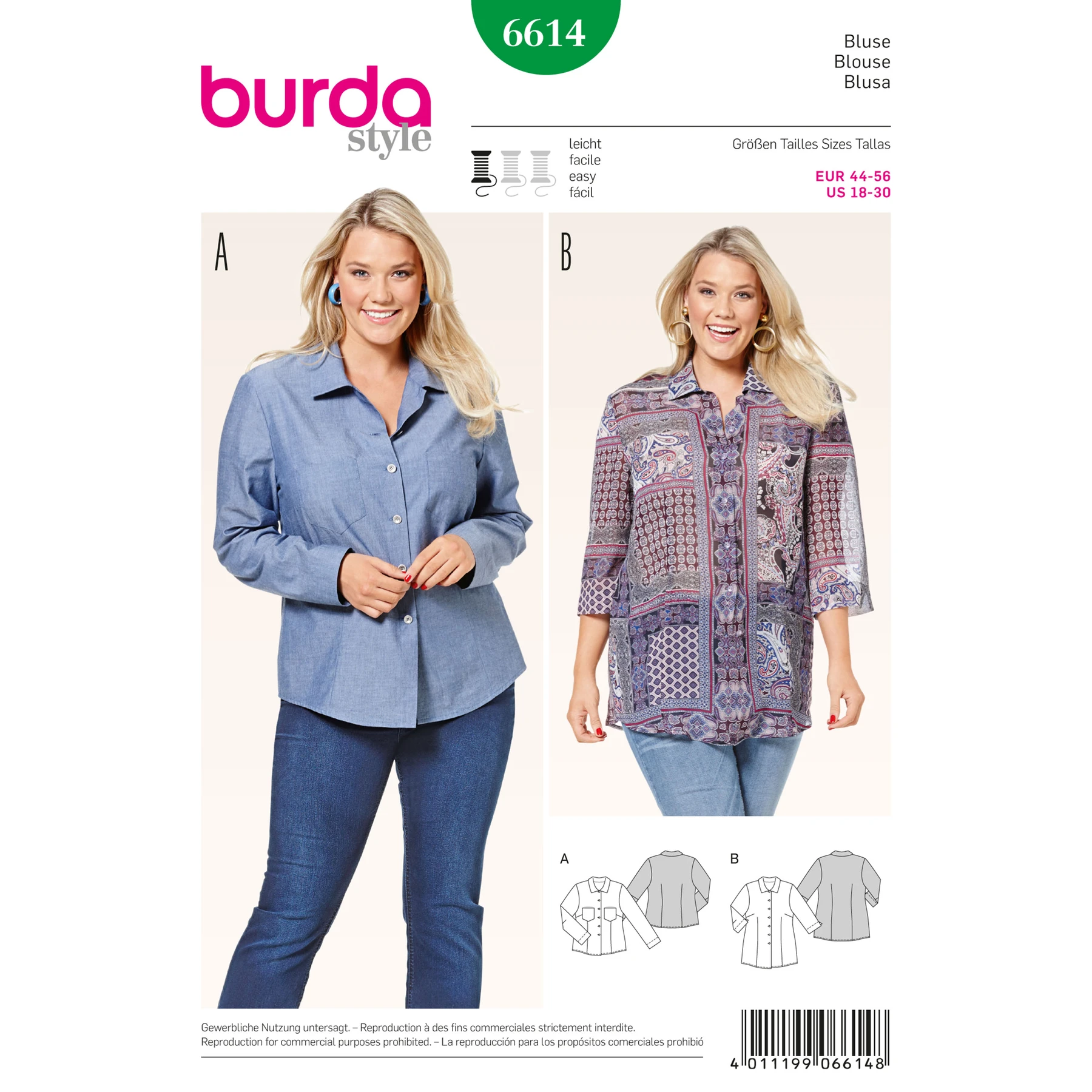 Burda Style Sewing Pattern Blouse 13 Burda Style Sewing Pattern Blouse
