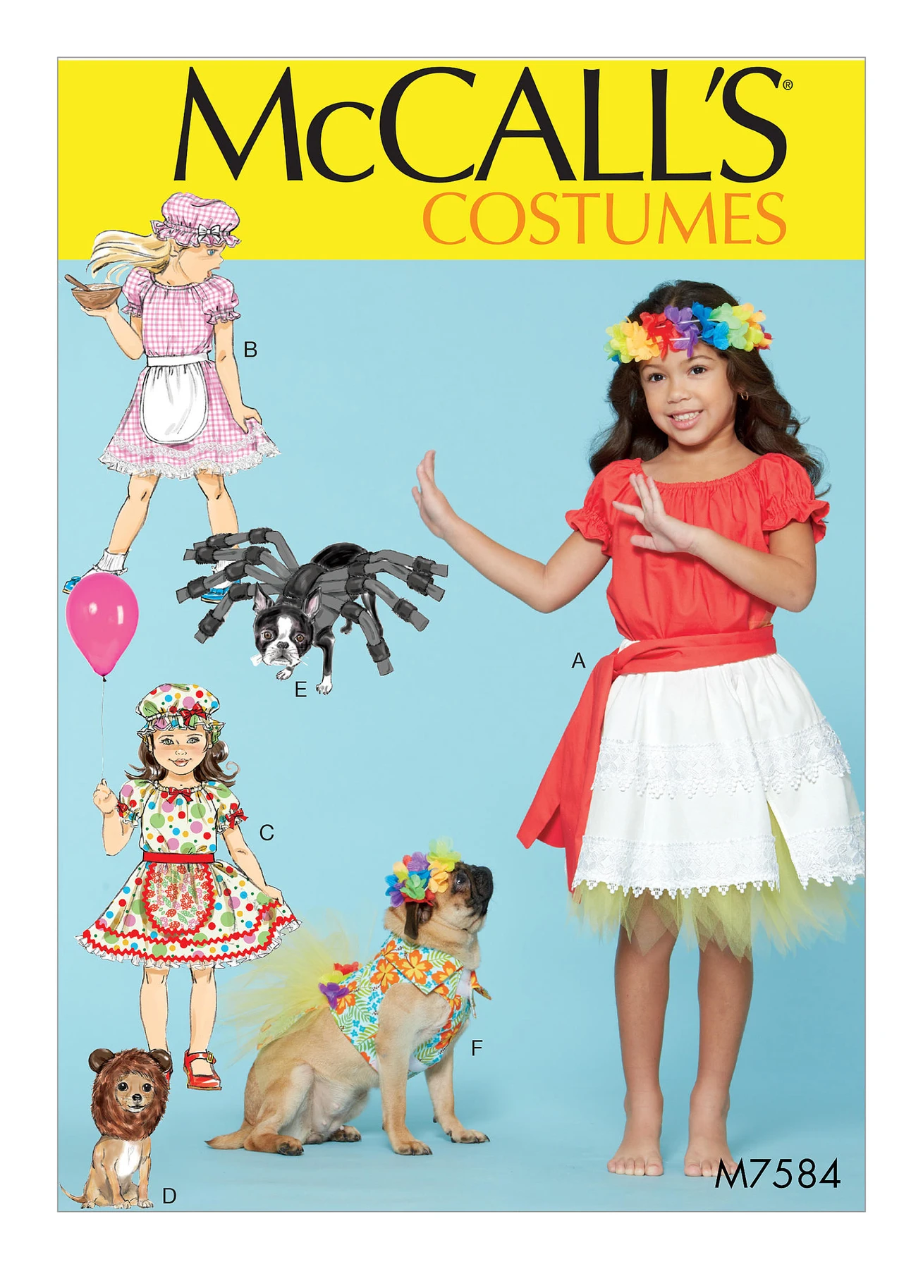 McCall's Sewing Pattern Kids' Gathered Top and Skirt, and Dog Costumes (PDF) 1 McCall's Sewing Pattern Kids' Gathered Top and Skirt, and Dog Costumes (PDF)