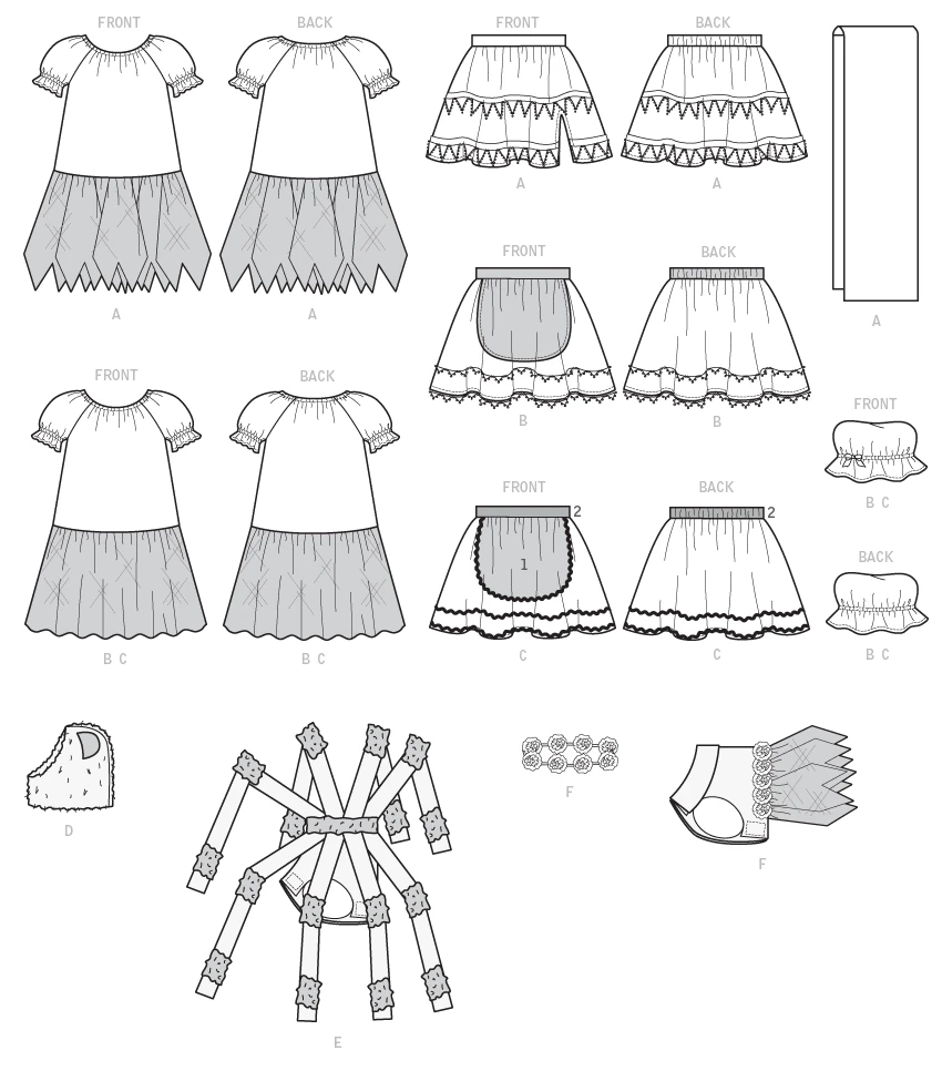 McCall's Sewing Pattern Kids' Gathered Top and Skirt, and Dog Costumes (PDF) 4 McCall's Sewing Pattern Kids' Gathered Top and Skirt, and Dog Costumes (PDF)
