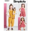Simplicity Sewing Pattern Children's Knit Tops, Overalls, and Jumper and Doll Clothes for 18" Doll 17 Simplicity Sewing Pattern Children's Knit Tops, Overalls, and Jumper and Doll Clothes for 18" Doll