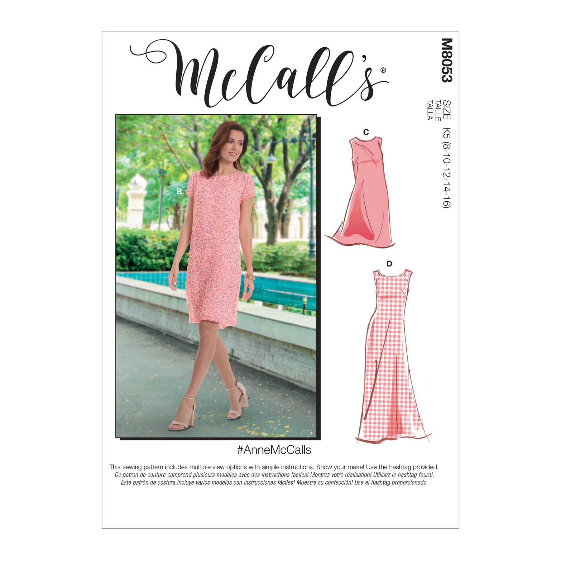 McCall's Sewing Pattern Misses' Tent Dress In 2 Lengths 19 McCall's Sewing Pattern Misses' Tent Dress In 2 Lengths