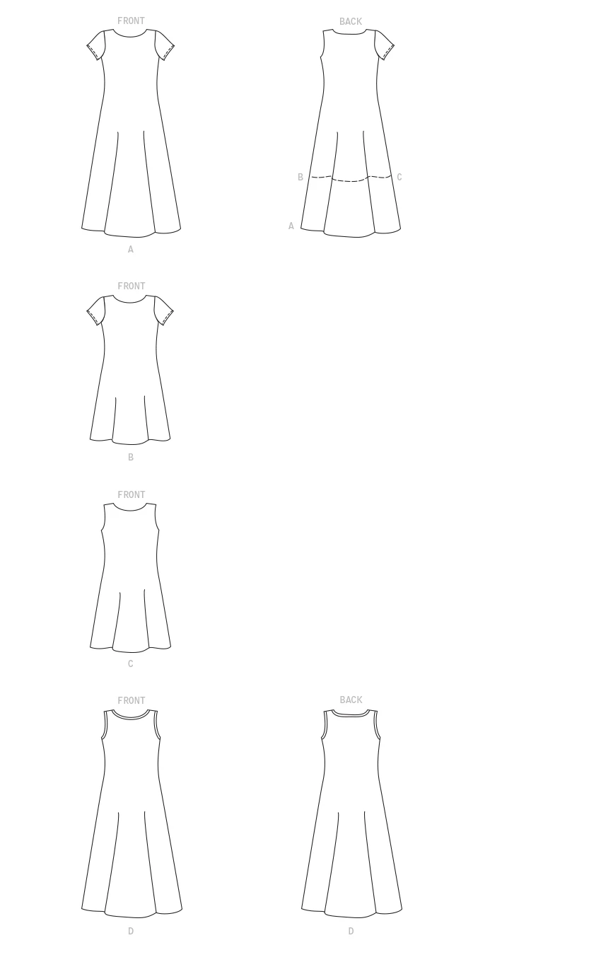 McCall's Sewing Pattern Misses' Tent Dress In 2 Lengths 5 McCall's Sewing Pattern Misses' Tent Dress In 2 Lengths