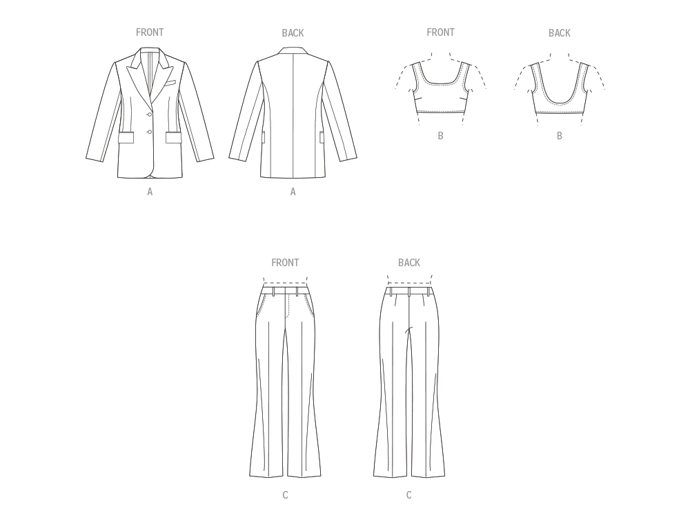 Vogue Patterns Misses' Jacket, Knit Top and Pants 10 Vogue Patterns Misses' Jacket, Knit Top and Pants