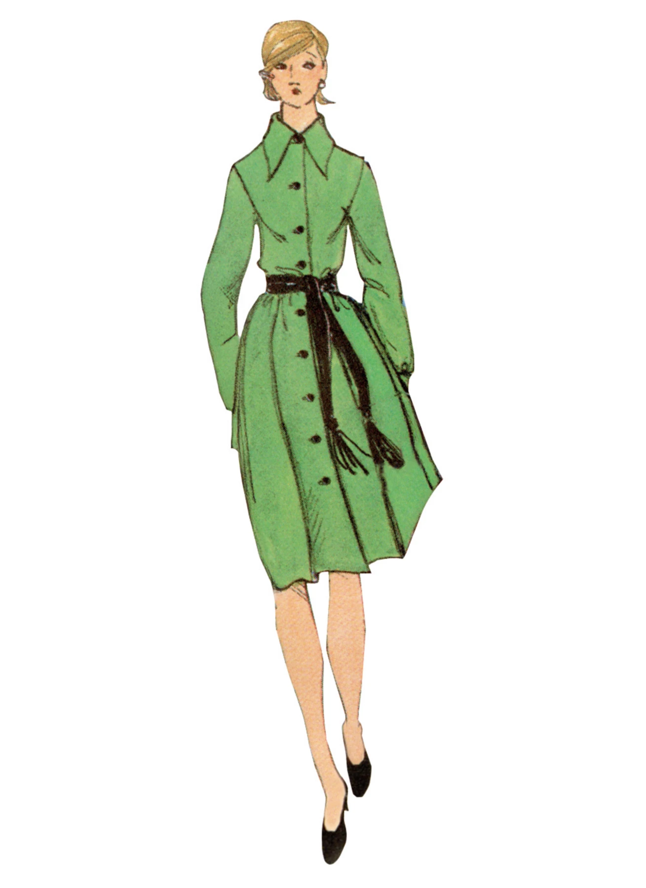 Vogue Patterns 1970s Misses' Vintage Dress in Two Lengths and Shorts 3 Vogue Patterns 1970s Misses' Vintage Dress in Two Lengths and Shorts