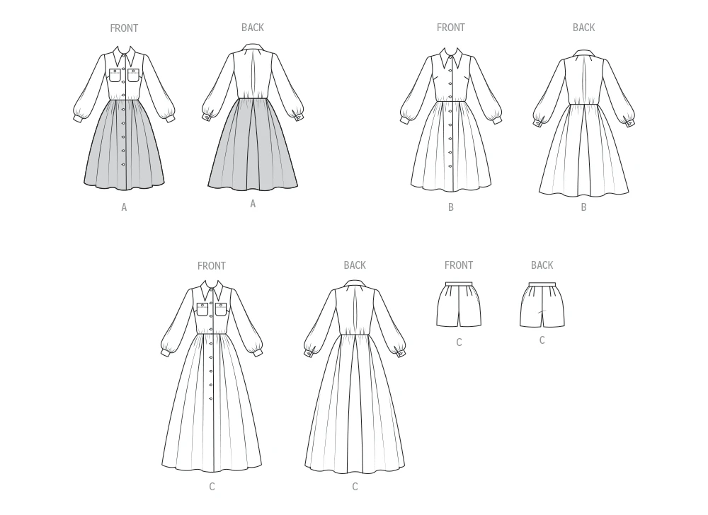 Vogue Patterns 1970s Misses' Vintage Dress in Two Lengths and Shorts 6 Vogue Patterns 1970s Misses' Vintage Dress in Two Lengths and Shorts