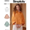 Simplicity Sewing Pattern Misses' Shirts (PDF)