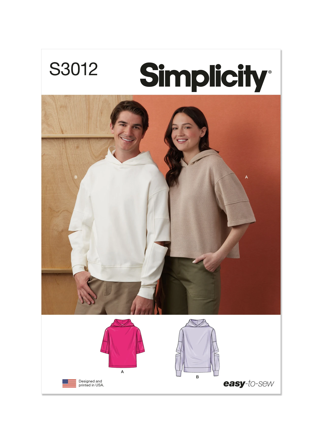 Simplicity Sewing Pattern Unisex Hoodies (PDF) 1 Simplicity Sewing Pattern Unisex Hoodies (PDF)