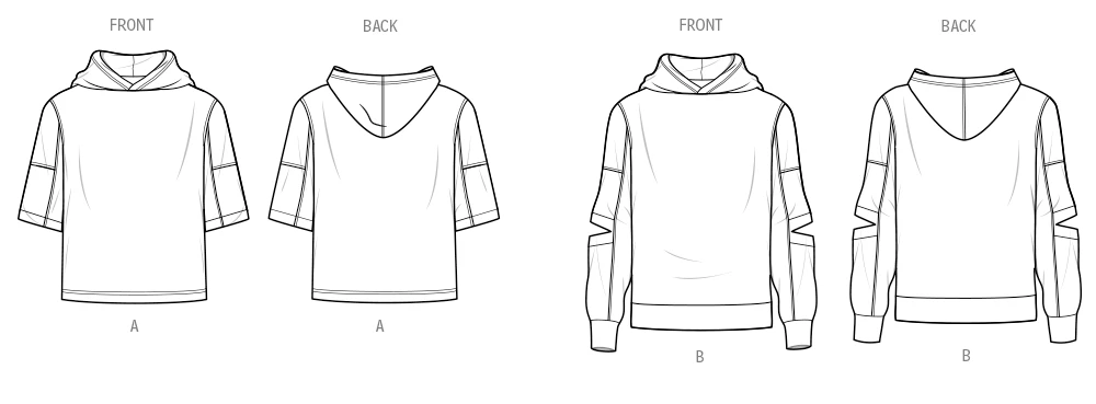 Simplicity Sewing Pattern Unisex Hoodies (PDF) 9 Simplicity Sewing Pattern Unisex Hoodies (PDF)