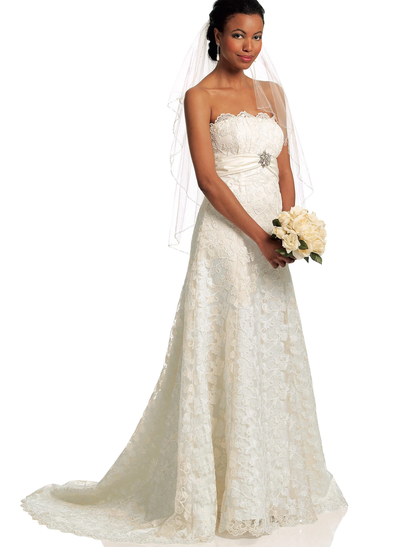 Butterick Sewing Pattern Misses' Strapless Dresses with Train (PDF) 2 Butterick Sewing Pattern Misses' Strapless Dresses with Train (PDF)