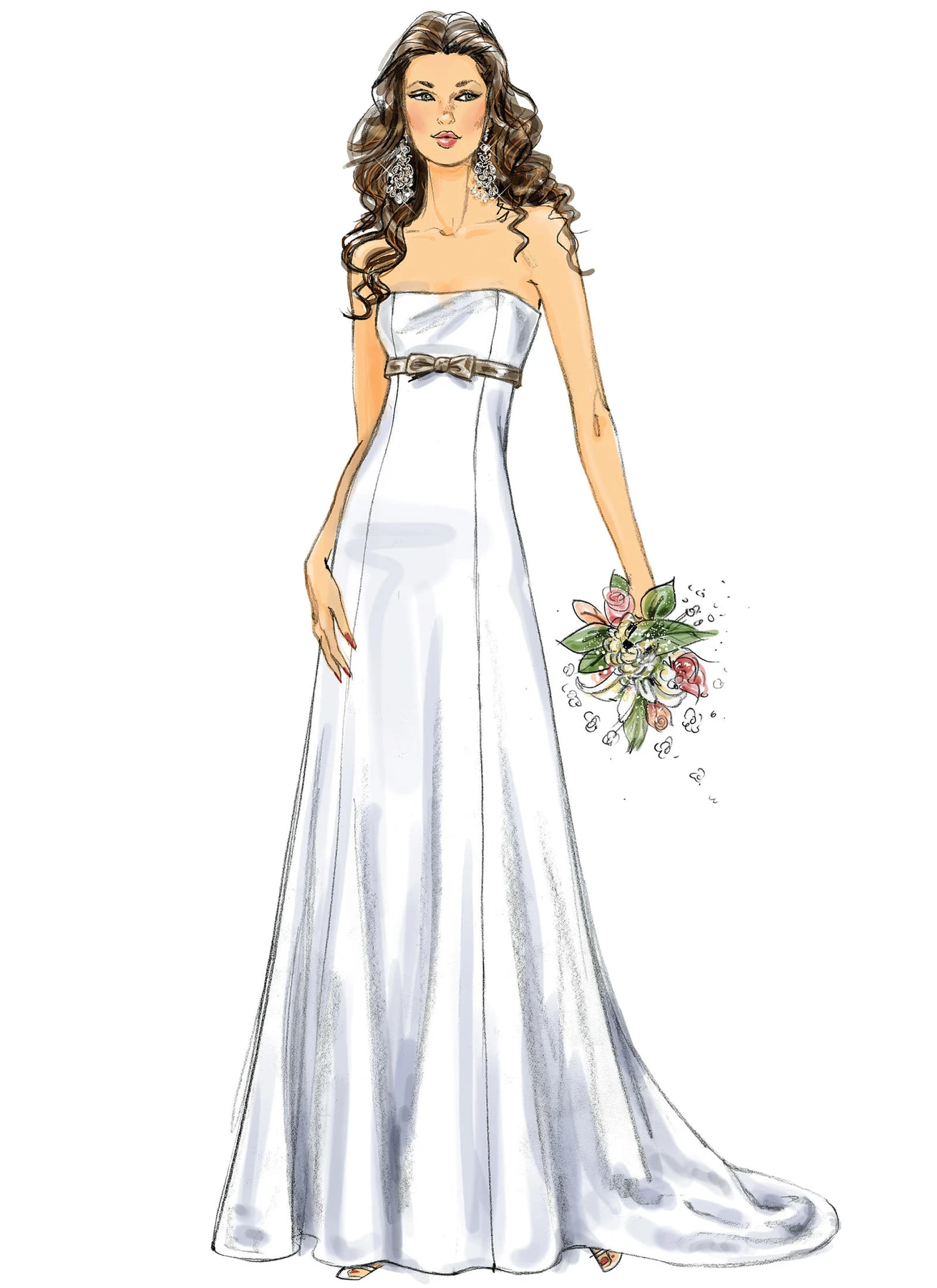Butterick Sewing Pattern Misses' Strapless Dresses with Train (PDF) 6 Butterick Sewing Pattern Misses' Strapless Dresses with Train (PDF)
