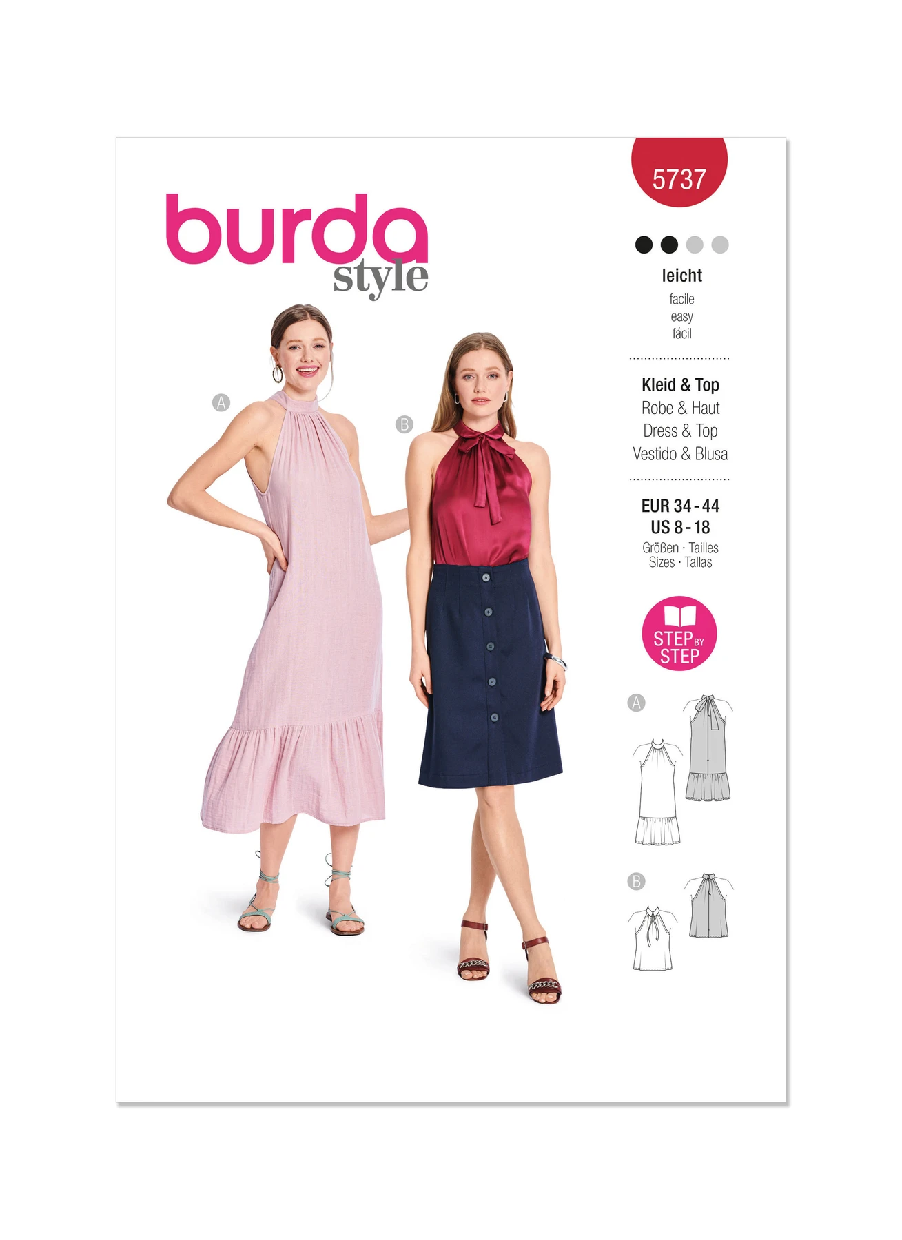 Burda Style Sewing Pattern 5737 Misses' Dress & T-Shirt 1 Burda Style Sewing Pattern 5737 Misses' Dress & T-Shirt