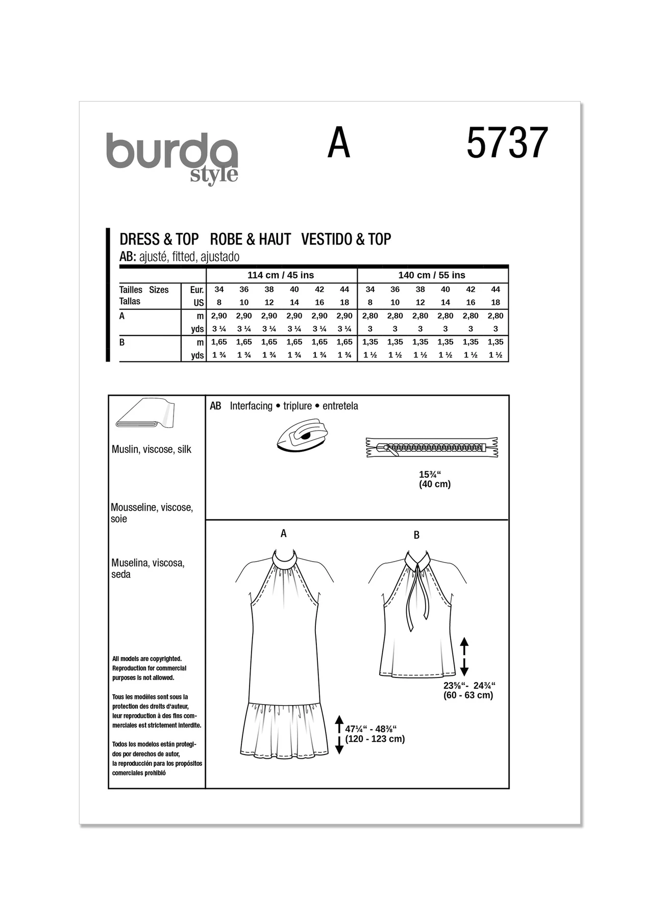 Burda Style Sewing Pattern 5737 Misses' Dress & T-Shirt 9 Burda Style Sewing Pattern 5737 Misses' Dress & T-Shirt
