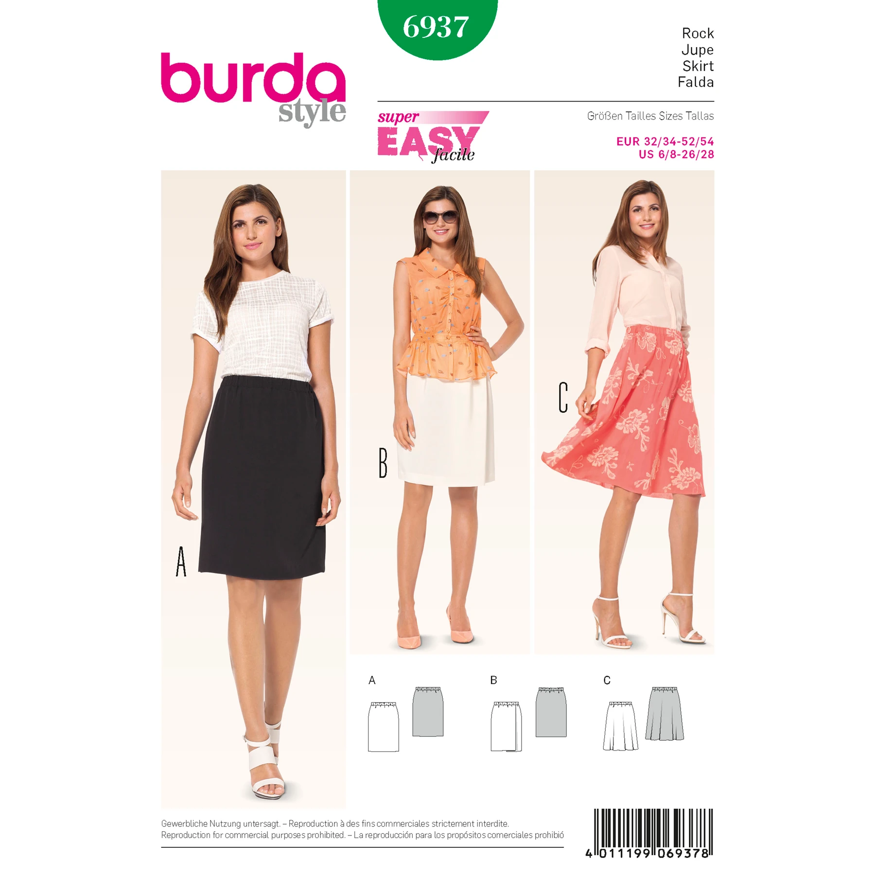 Burda Style Sewing Pattern Skirts 26 Burda Style Sewing Pattern Skirts