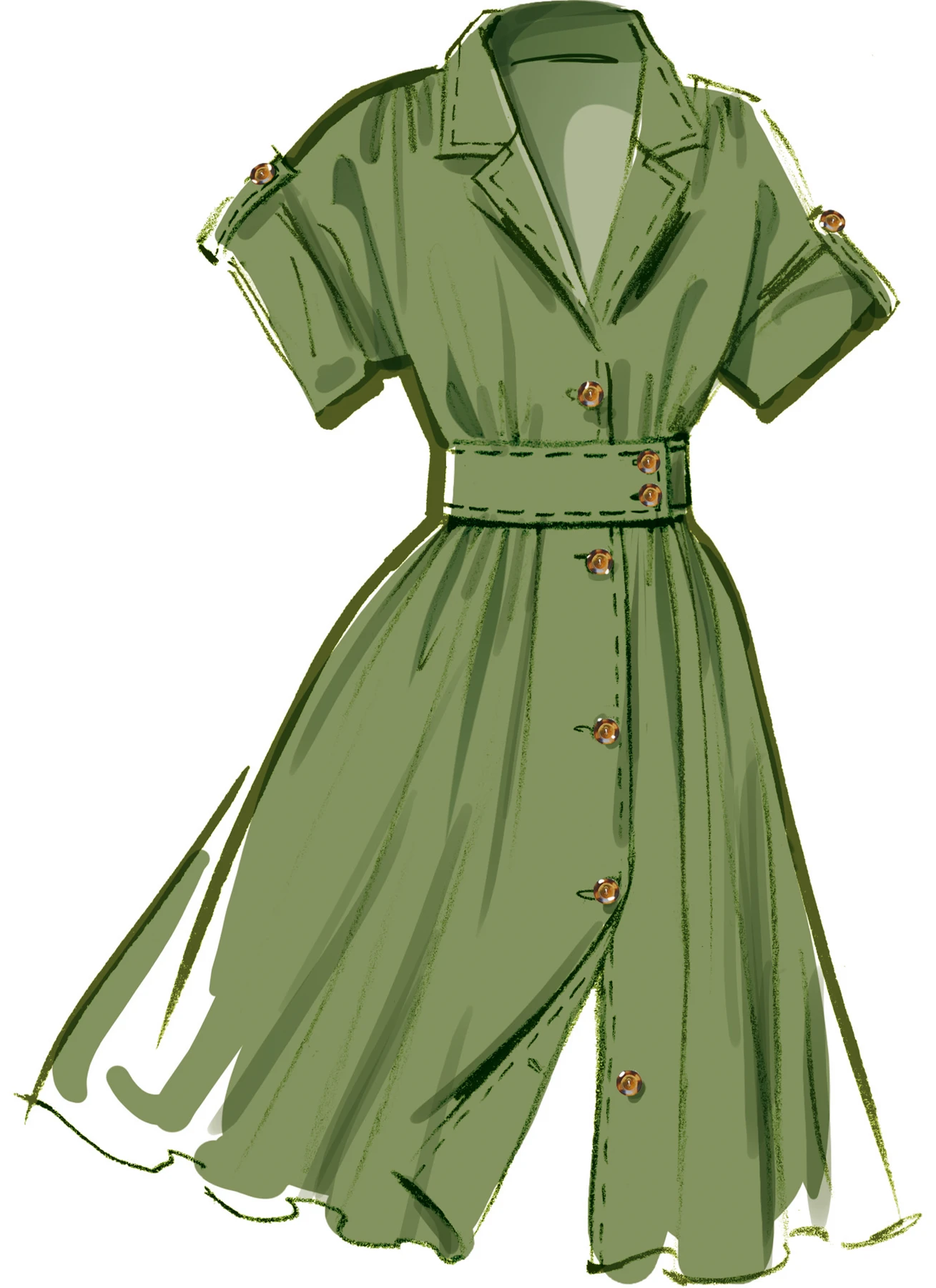 McCall's Sewing Pattern Misses' Shirtdress in Three Lengths (PDF) 4 McCall's Sewing Pattern Misses' Shirtdress in Three Lengths (PDF)