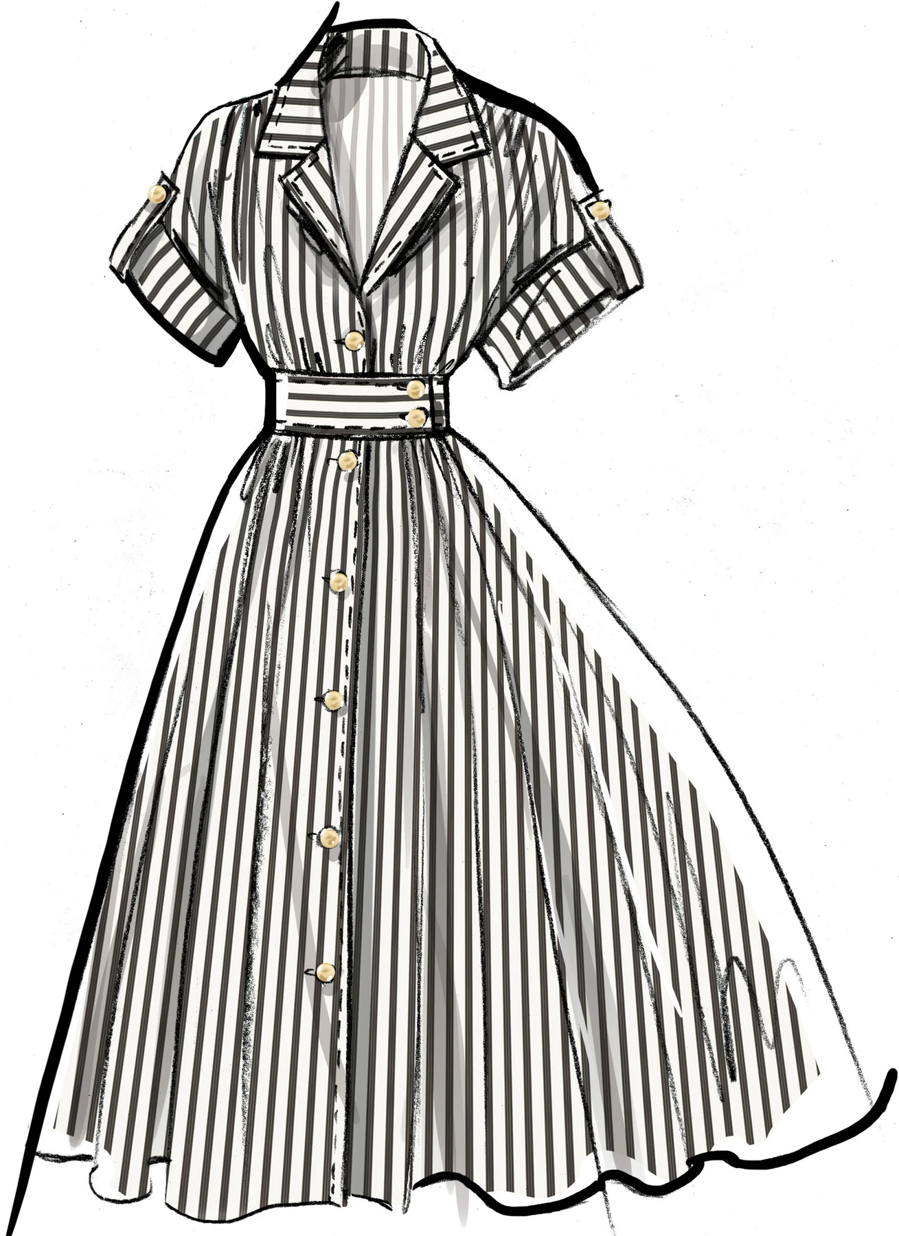 McCall's Sewing Pattern Misses' Shirtdress in Three Lengths (PDF) 5 McCall's Sewing Pattern Misses' Shirtdress in Three Lengths (PDF)
