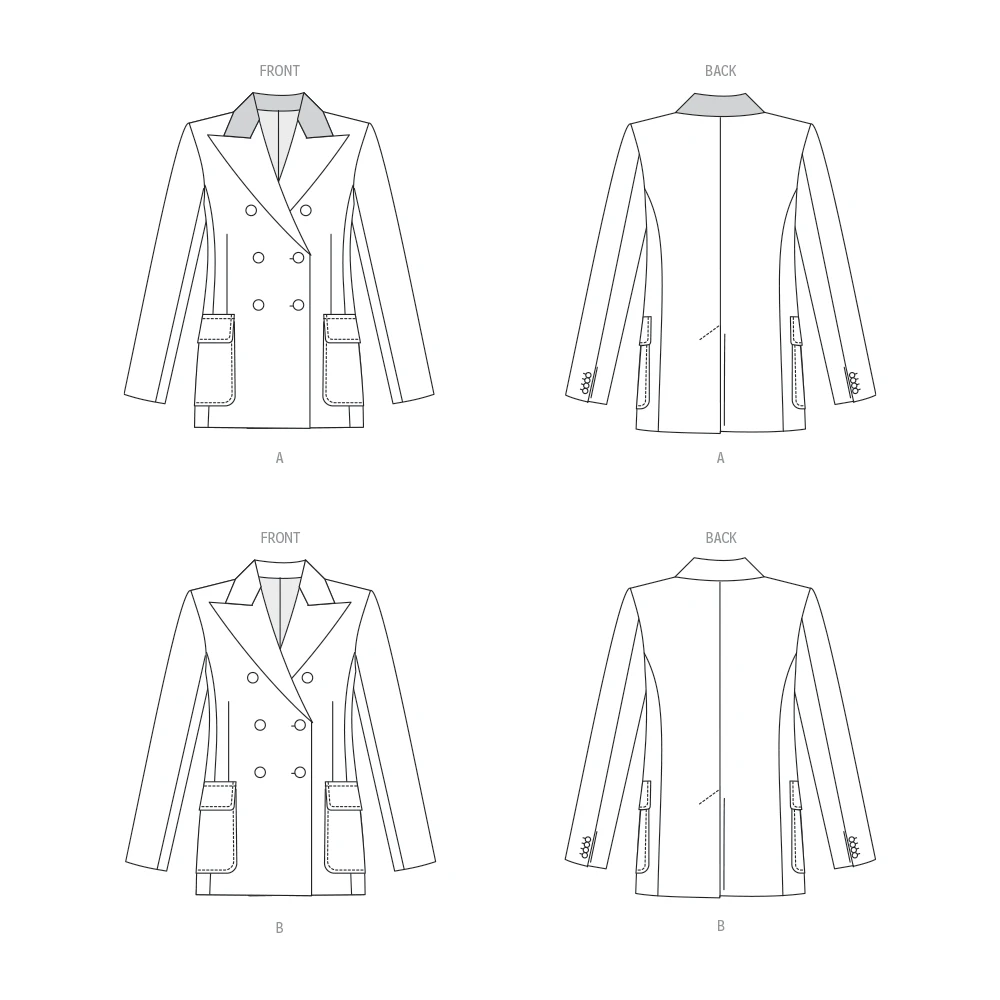 Vogue Patterns Misses' Double-Breasted Jacket 9 Vogue Patterns Misses' Double-Breasted Jacket