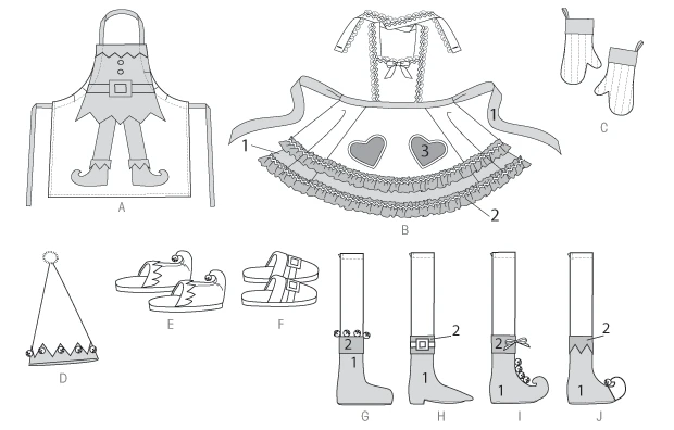 McCall's Sewing Pattern Holiday Aprons, Oven Mitts, Hat, Slippers, and Table Leg Decorations (PDF) 15 McCall's Sewing Pattern Holiday Aprons, Oven Mitts, Hat, Slippers, and Table Leg Decorations (PDF)
