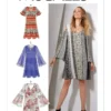 McCall's Sewing Pattern Misses' V-Neck, Flared-Sleeve Dresses (PDF)