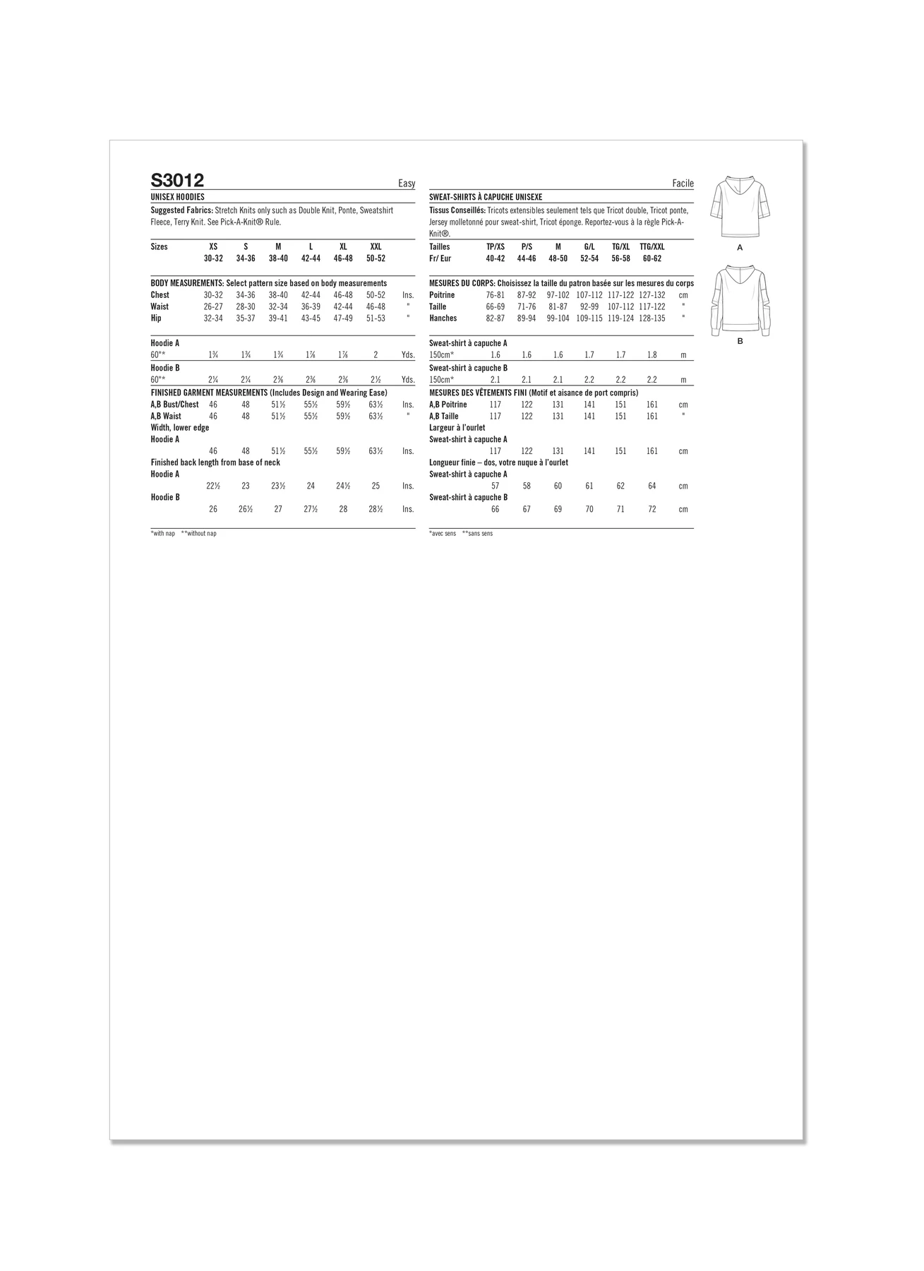 Simplicity Sewing Pattern Unisex Hoodies 8 Simplicity Sewing Pattern Unisex Hoodies