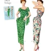 Simplicity Sewing Pattern 1940s Misses'/Women's Vintage Dress and Stole