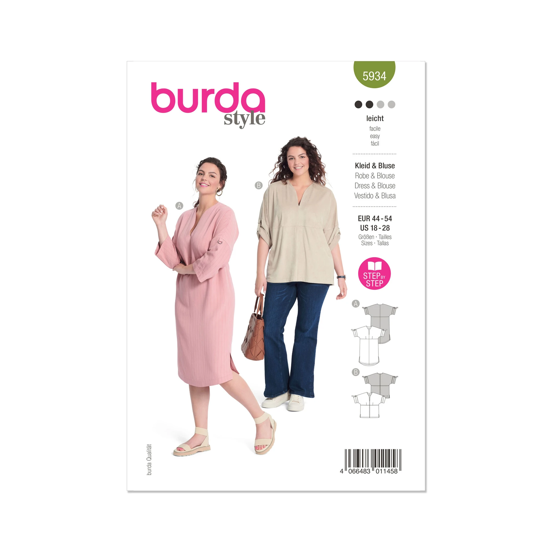Burda Style Sewing Pattern 5934 Misses' Dress and Blouse