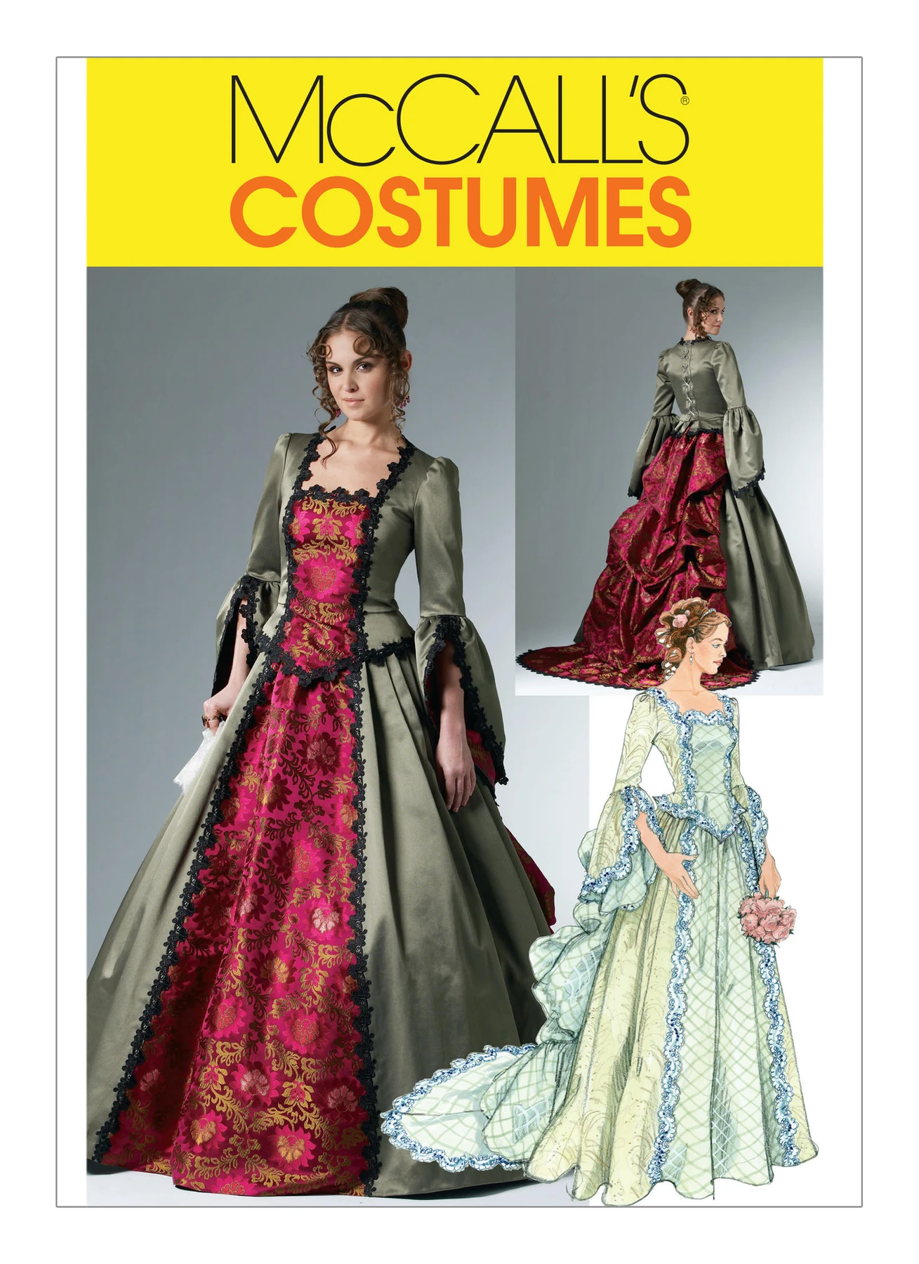 McCall's Sewing Pattern Square-Neckline Top, Skirt with Detachable Train and Bustle (PDF) 1 McCall's Sewing Pattern Square-Neckline Top, Skirt with Detachable Train and Bustle (PDF)
