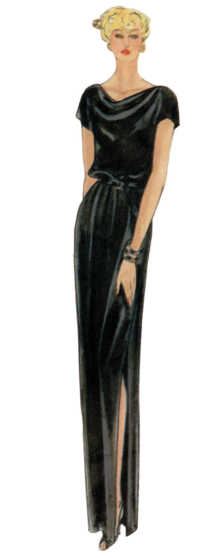 Vogue Patterns 1980s Misses' Vintage Cowl Neck Dress and Belt by Diane Von Furstenberg (PDF) 3 Vogue Patterns 1980s Misses' Vintage Cowl Neck Dress and Belt by Diane Von Furstenberg (PDF)