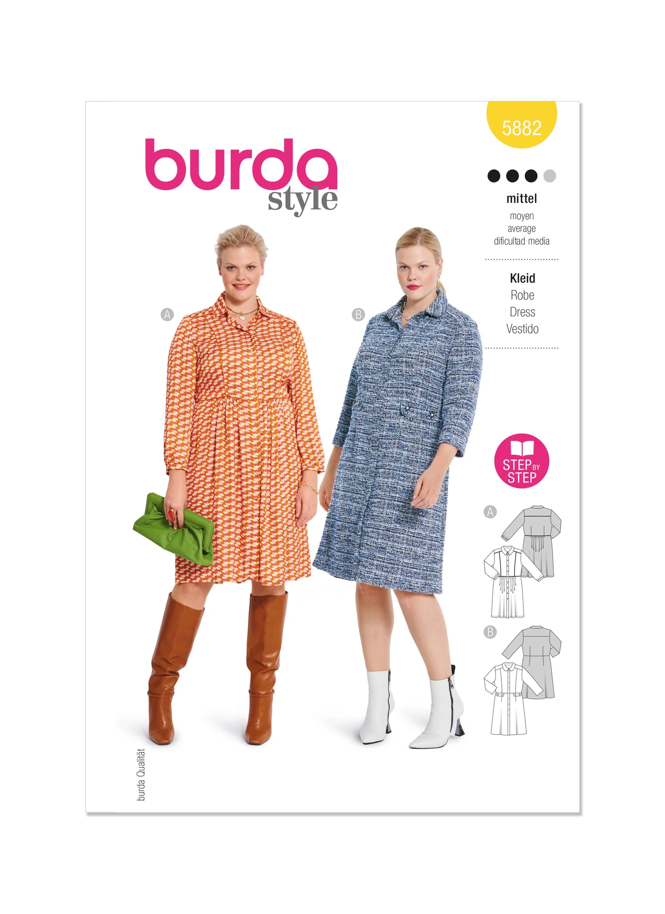 Burda Style Sewing Pattern 5882 Misses' Dress (PDF) 1 Burda Style Sewing Pattern 5882 Misses' Dress (PDF)