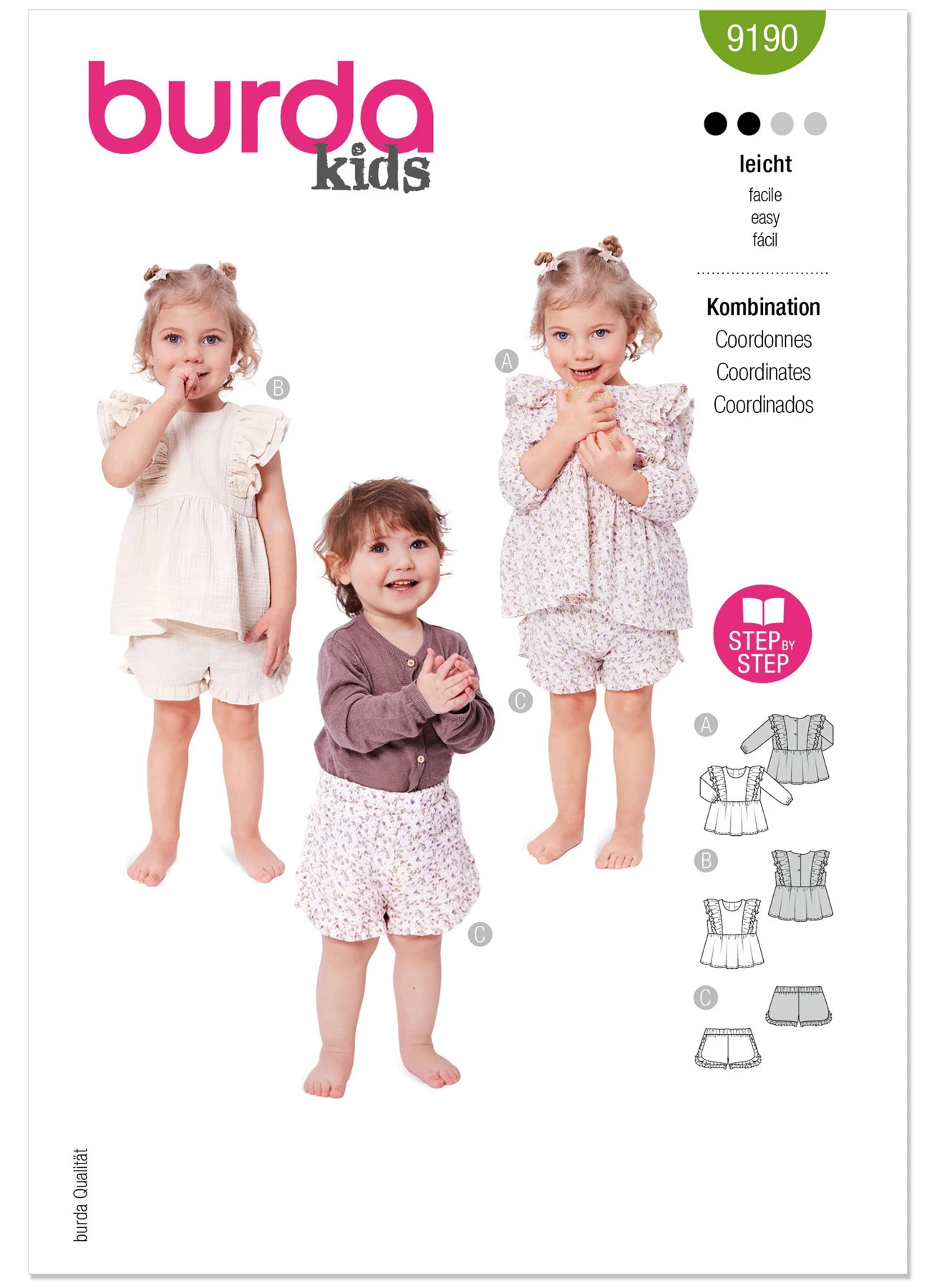 Burda Style Pattern 9190 Babies Top and Pants 1 Burda Style Pattern 9190 Babies Top and Pants