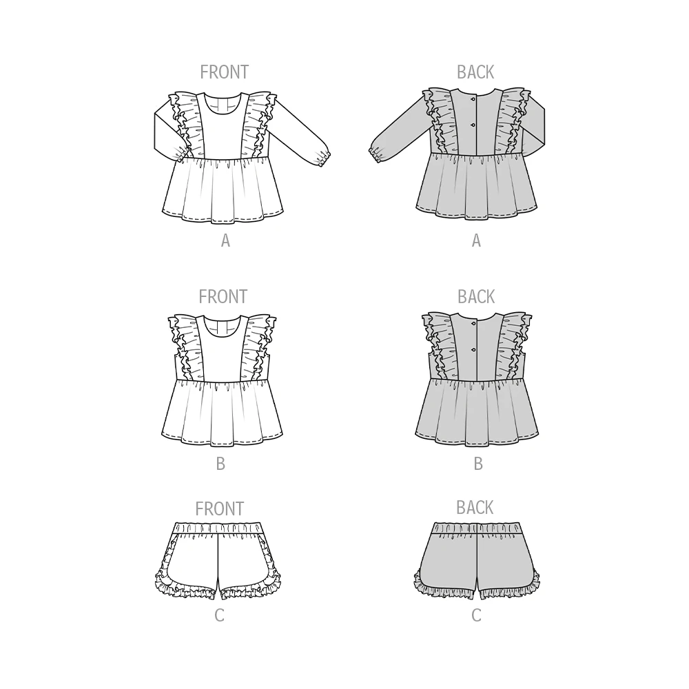 Burda Style Pattern 9190 Babies Top and Pants 12 Burda Style Pattern 9190 Babies Top and Pants