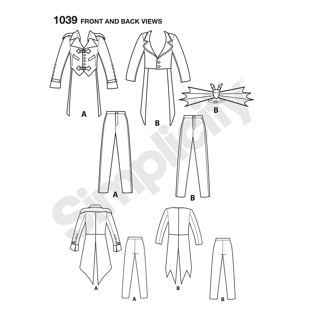 Simplicity Sewing Pattern Men's Cosplay Costumes 7 Simplicity Sewing Pattern Men's Cosplay Costumes