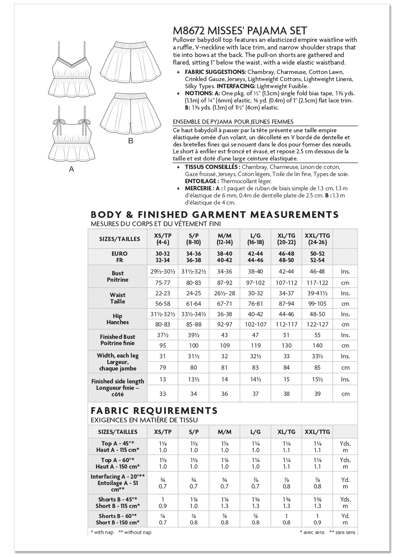 McCall's Sewing Pattern Misses' Pajama Set 6 McCall's Sewing Pattern Misses' Pajama Set