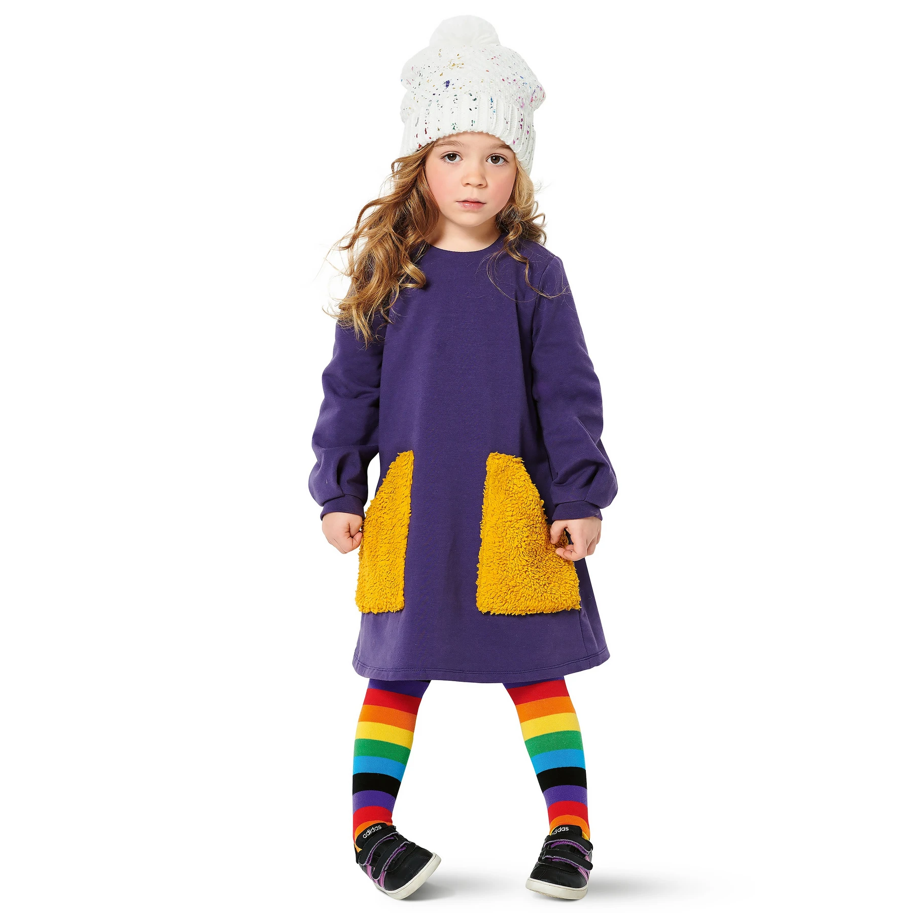 Burda Style Sewing Pattern Children's Dress, Pull-On with Partially Pleated Skirt or Feature Pockets