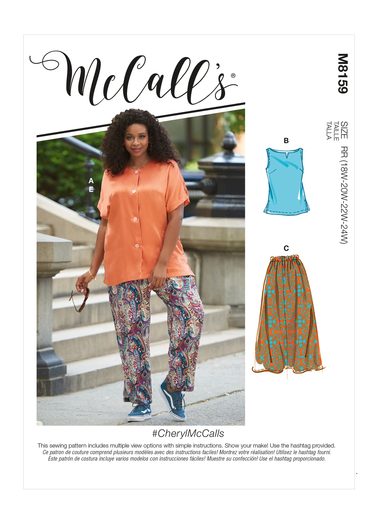 McCall's Sewing Pattern #CherylMcCalls - Women's Side Slit Shirt, Top, Skirt & Pants 1 McCall's Sewing Pattern #CherylMcCalls - Women's Side Slit Shirt, Top, Skirt & Pants