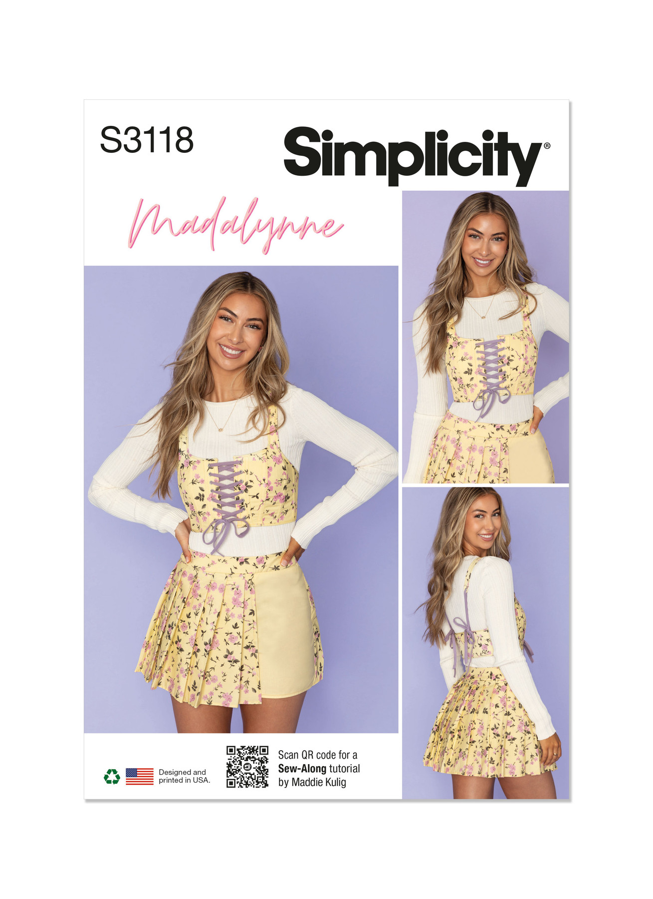 Simplicity Sewing Pattern Misses' Cropped Corset and Skort by Madalynne, Madalynne Intimates 1 Simplicity Sewing Pattern Misses' Cropped Corset and Skort by Madalynne, Madalynne Intimates