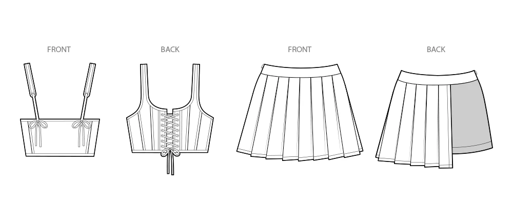 Simplicity Sewing Pattern Misses' Cropped Corset and Skort by Madalynne, Madalynne Intimates 6 Simplicity Sewing Pattern Misses' Cropped Corset and Skort by Madalynne, Madalynne Intimates