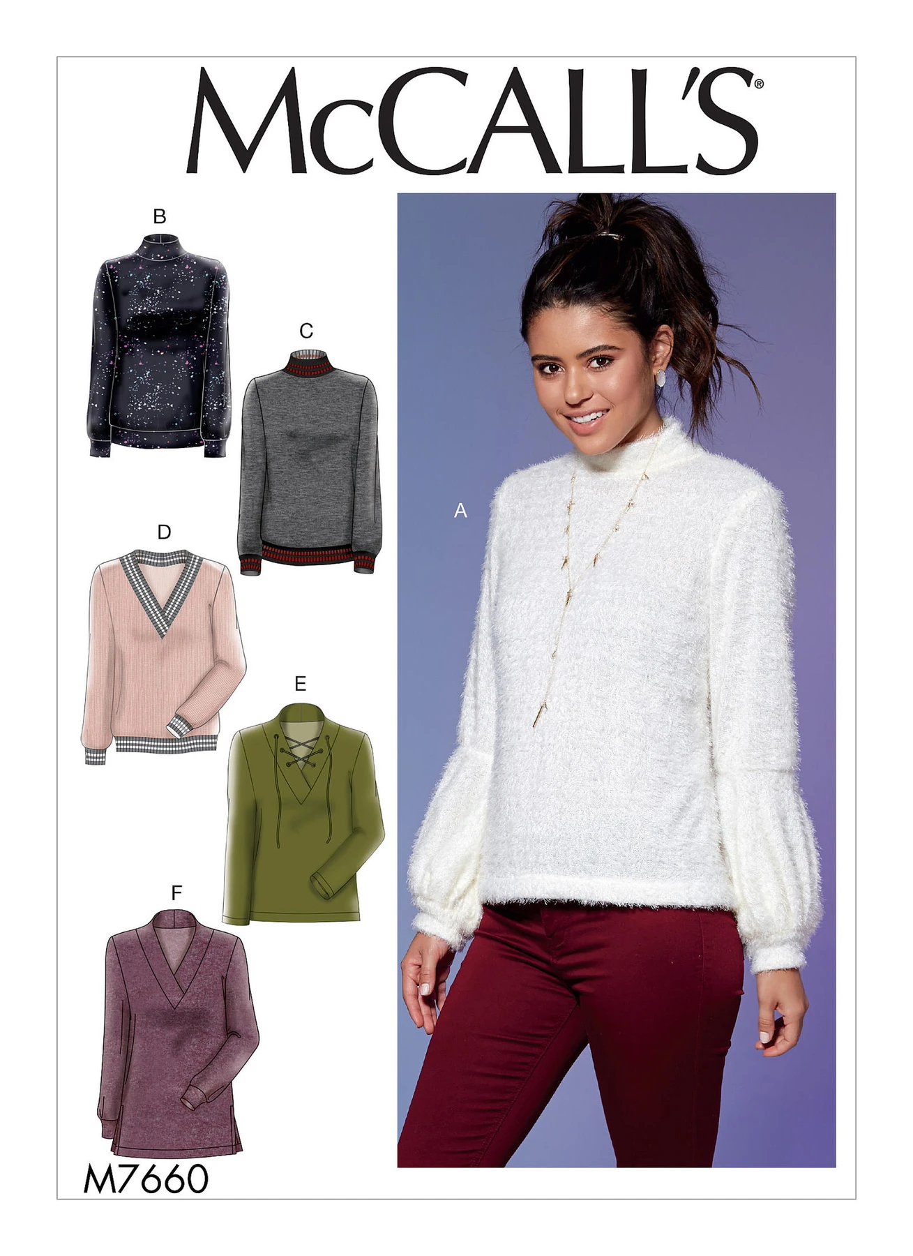 McCall's Sewing Pattern Misses' Tops with Neck and Sleeve Variations (PDF) 1 McCall's Sewing Pattern Misses' Tops with Neck and Sleeve Variations (PDF)