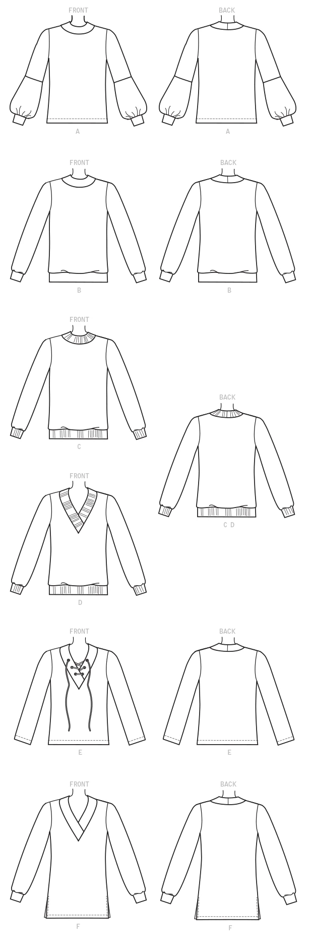 McCall's Sewing Pattern Misses' Tops with Neck and Sleeve Variations (PDF) 10 McCall's Sewing Pattern Misses' Tops with Neck and Sleeve Variations (PDF)