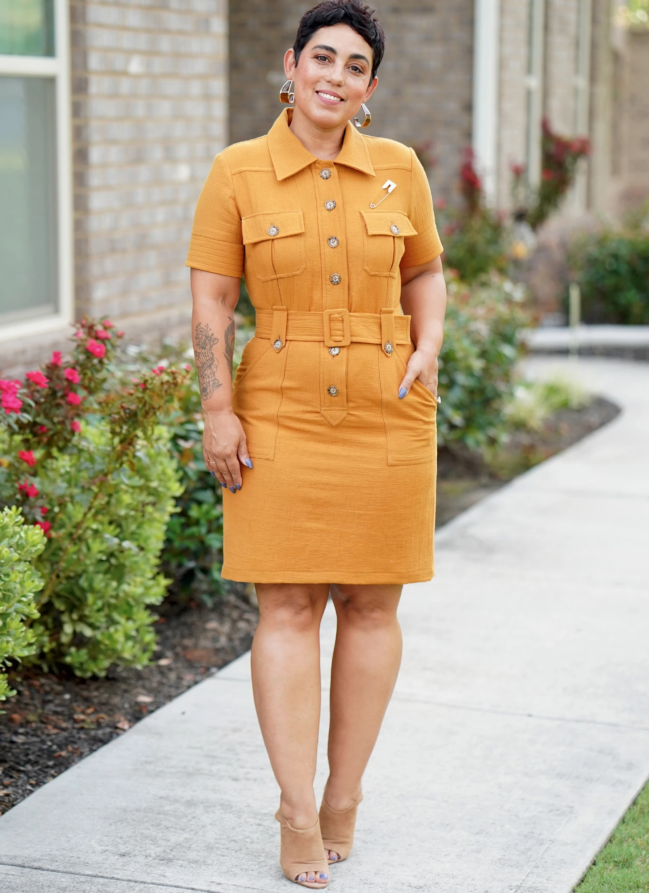 Simplicity Sewing Pattern Misses' Shirt Dress with Belt 3 Simplicity Sewing Pattern Misses' Shirt Dress with Belt